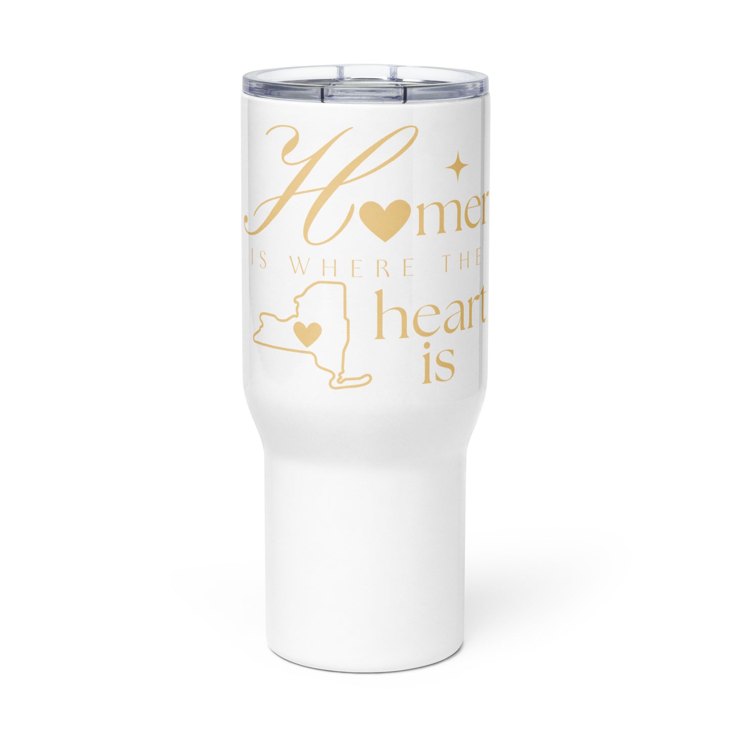Travel mug with a handle