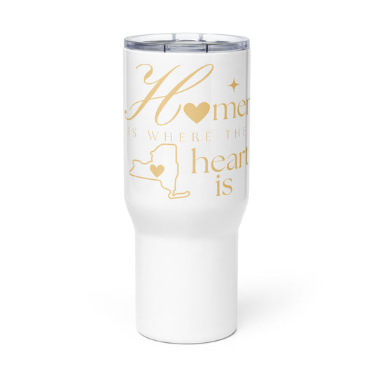 Travel mug with a handle