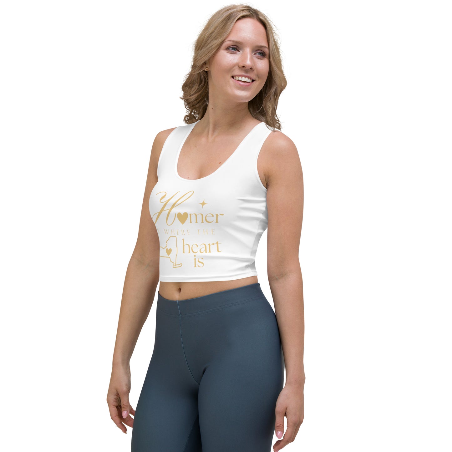 Crop Top Gold Letter NY